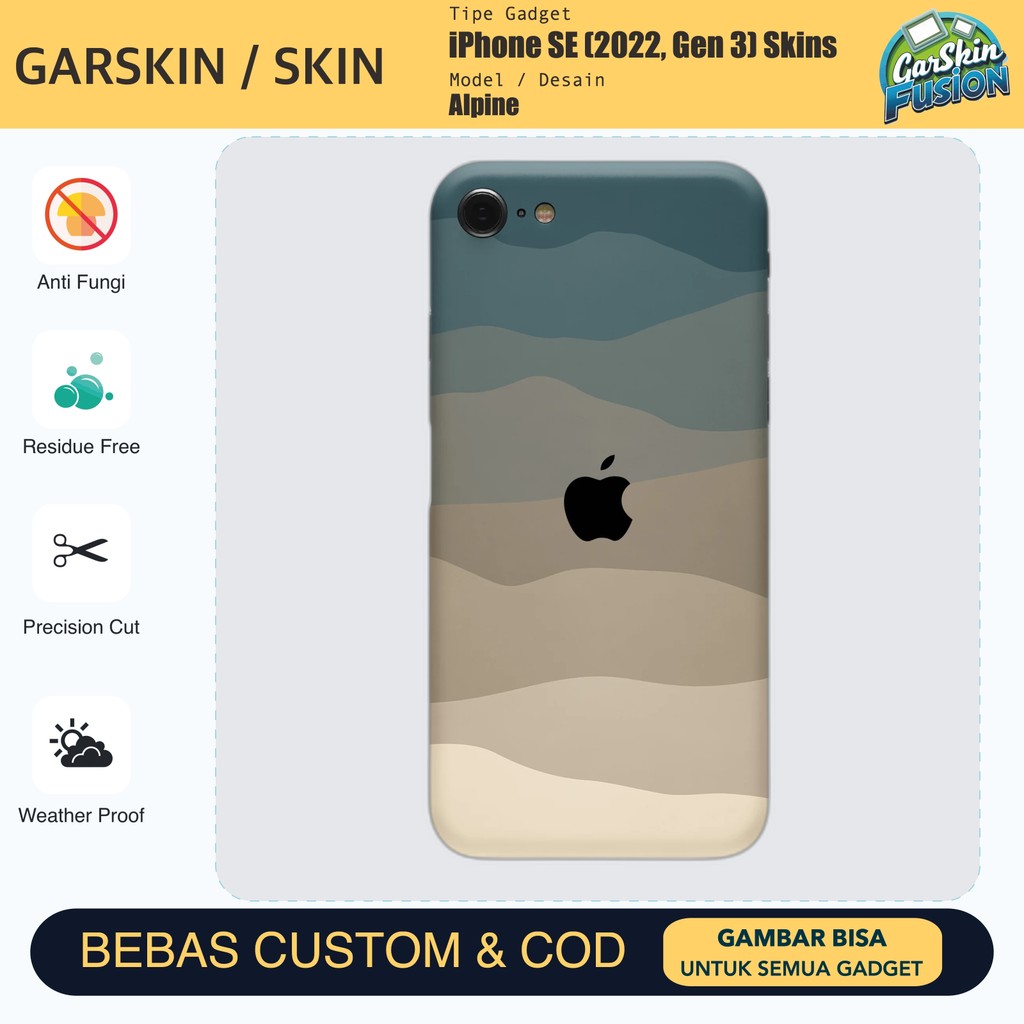 Skin Vinyl iPhone SE (2022 Gen 3) Alpine Anti Scratch Protector Case | โดยฟิวชั่น | รหัส - LD2O