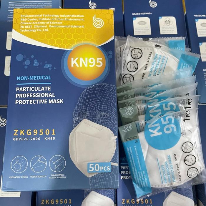 Randika KN95 หน้ากาก ZKG9501V มาตรฐาน 3M 9501V+ เนื้อหาช่วยหายใจ 25 ชิ้น