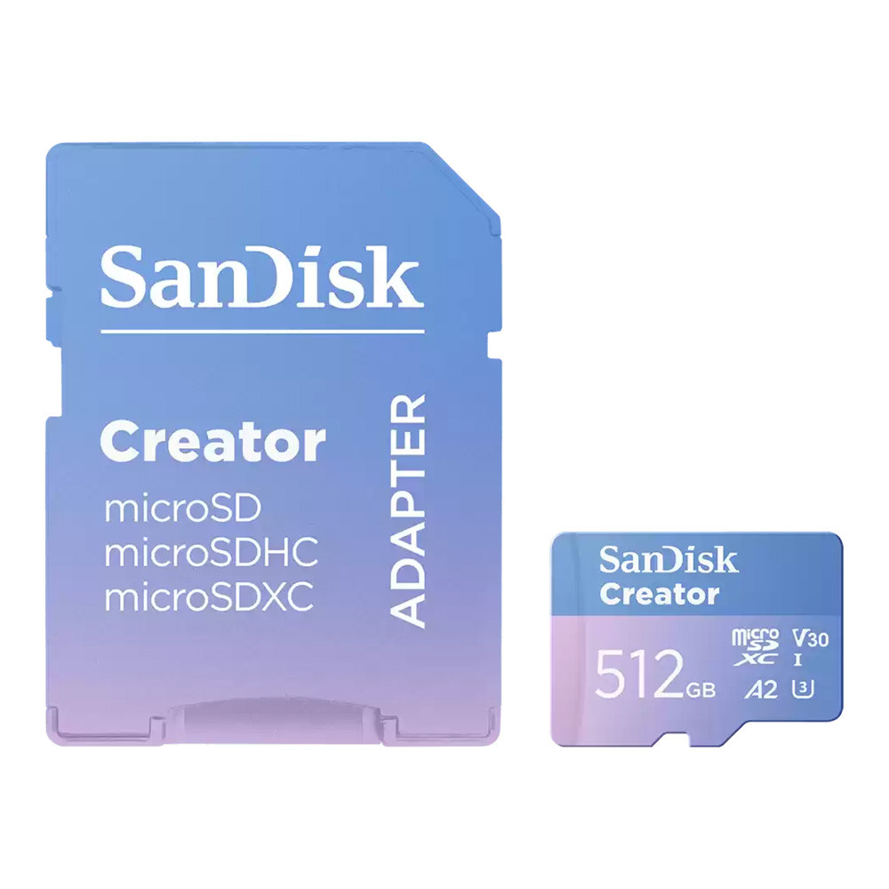 512 GB MICRO SD CARD (ไมโครเอสดีการ์ด) SANDISK CREATOR MICROSD (SDSQXAV-512G-GN6MS) )