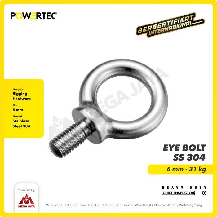 MATA Vcju- Powertec Eye Bolt / Eye Bolt Ss 304 M6
