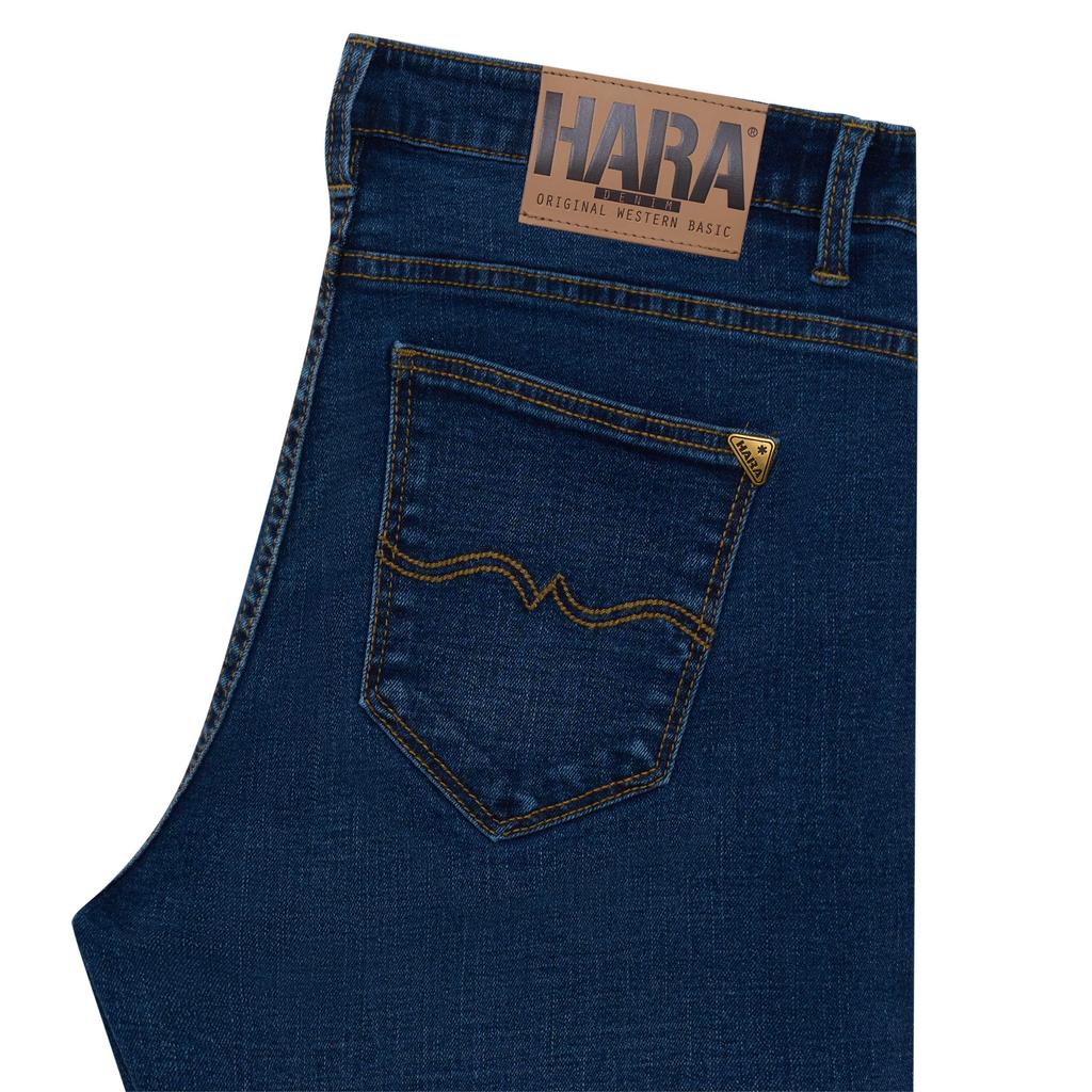 Hara ไซส์พิเศษ HMR1-9111-01 Big and Tall มิดไนท์บลู ด้ายทอง ผ่านน้ำไบโอ 9 นิ้ว Regular fit jeans ปลายขา 9 นิ้ว