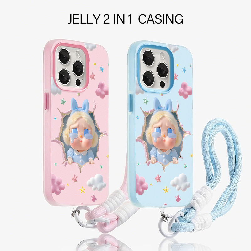 GANTUNGAN [Funnypaintingcase] Cry Baby Cute Casing Hp Samsung Galaxy A57 A37 A56 5G A07 A17 5G A27 A