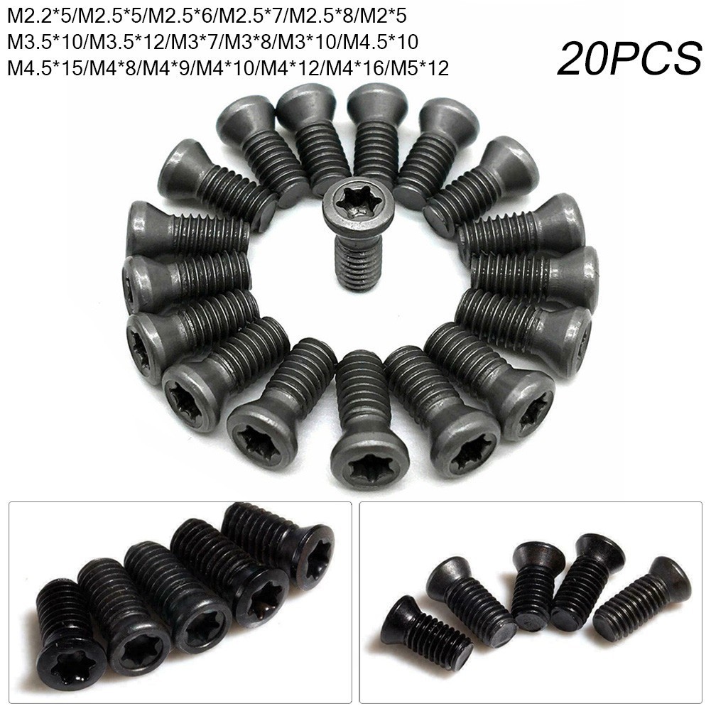 ✨Ready Stock⭐20X M2 M2.5 สําหรับ M3 สําหรับ M3.5 M5 Torx สกรูสําหรับเปลี่ยนคาร์ไบด์ใบมีด CNC เครื่อง