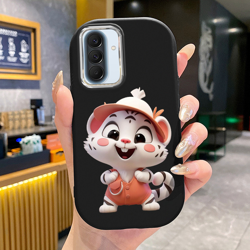 เคสสำหรับ Samsung A57 5G เคสโทรศัพท์เสือขาวน้อยซิลิโคนเสื้อแจ็กเก็ตผ้านุ่ม