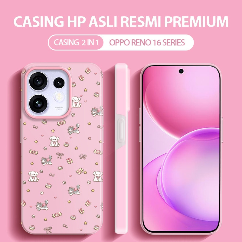 LAYAR HP [Funnypaintingcase] Cat Ribbon Star Case Oppo Reno 16F 5G A6X 16 Pro A6S A6 14 14F 15 15F A