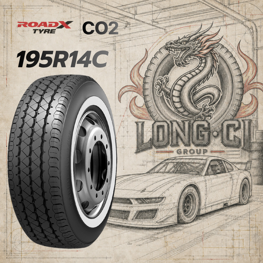 ยาง 195R14C ROADX รุ่น CO2 ราคาต่อเส้น ปี 2026