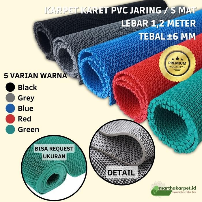 Sw4u พรมห้องน้ํา Pvc 50 ซม. X 1.2M S Mat, พรมเช็ดเท้ากันลื่นทุกสี