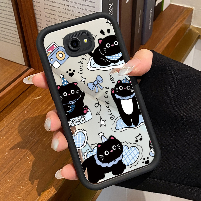 Samsung Galaxy J4 Plus 2018 J6 Plus 2018 J4 Prime J6 Prime J2 Prime J2 Ace Case Black Cat Casing HP 
