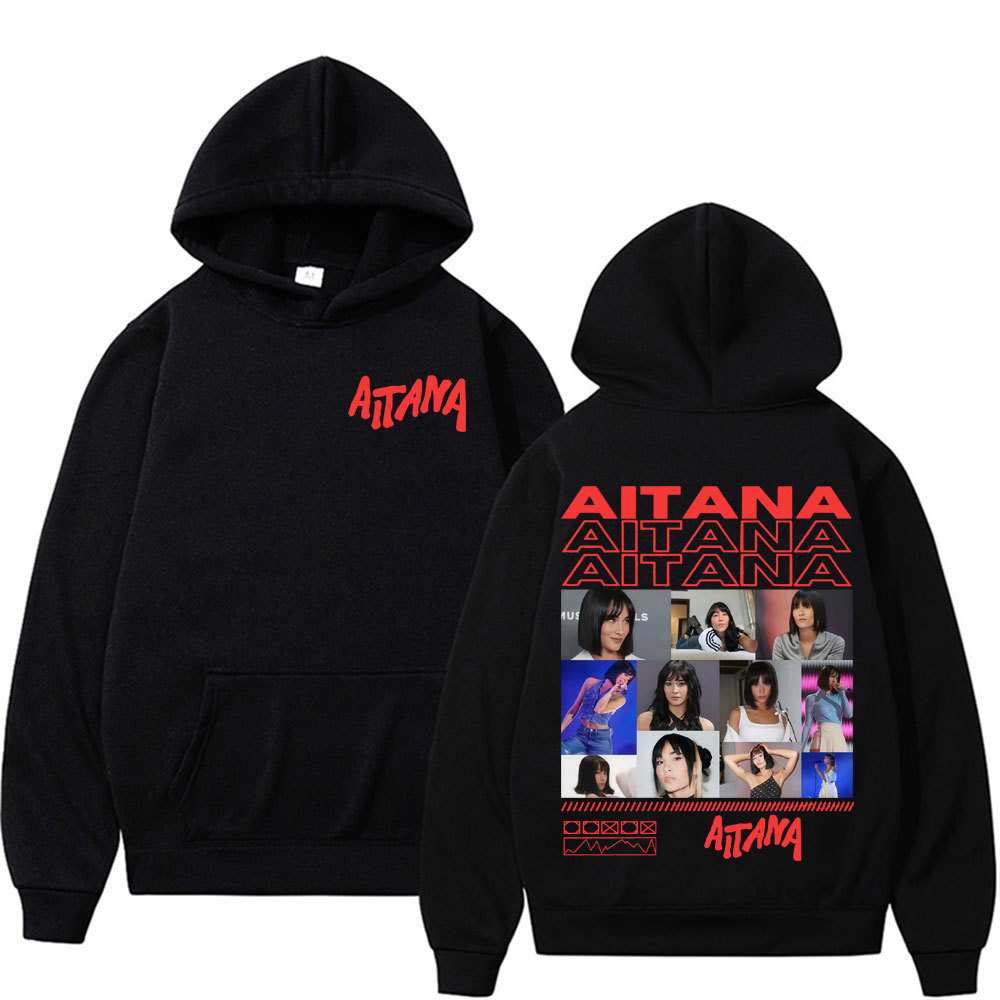 Aitana Album Tour 2025 สินค้า Hoodies แฟชั่น Hiphop Men และและพิมพ์ผ้าฝ้ายแท้