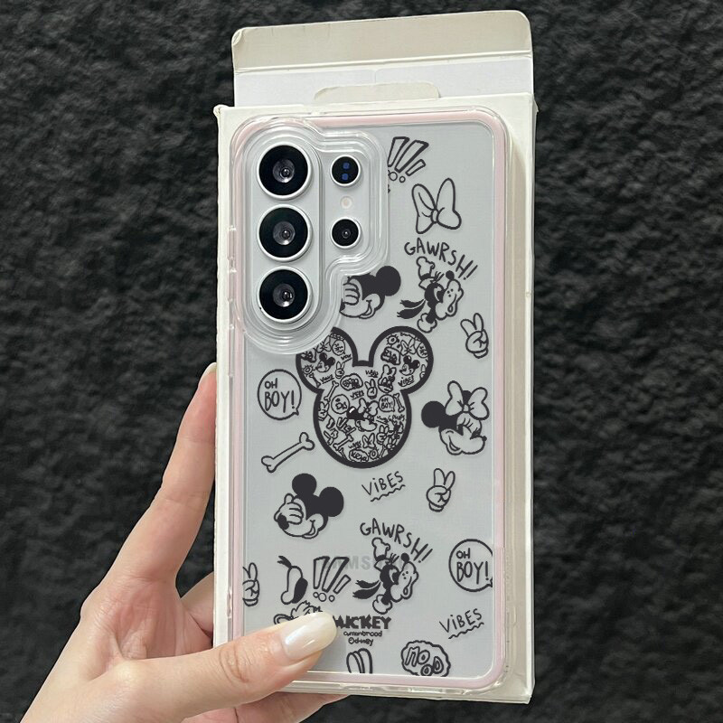 Mickey [Lucu Case] Casing Vivo Y05e Y500 Y05 Y31D Pro Y11D Y21D T5 Pro 5G Z11 V70 V60 Lite Y400 Iqoo