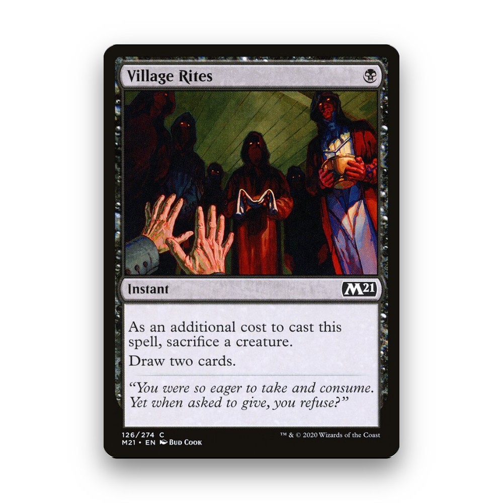 [MTG] Village Rites (#126) [M21] [BLACK] [COMMON] | Magic the Gathering