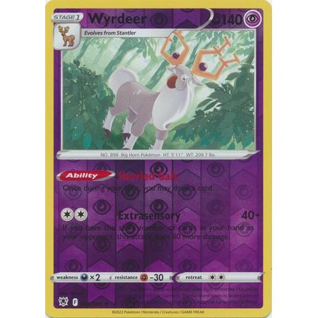 การ์ด Pokemon Wyrdeer - 069/189 - Holo Rare Reverse Holo