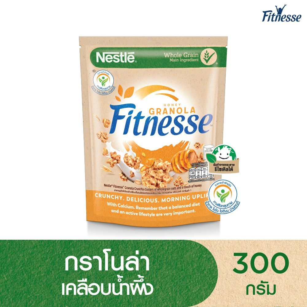 💥 เนสท์เล่ฟิตเนส กราโนล่าโอ๊ตฮันนี่300ก 🎐 NESTLE FITNESS GRANOLA HNY 300G ✅ ซีเรียล   🎨 CEREALS
