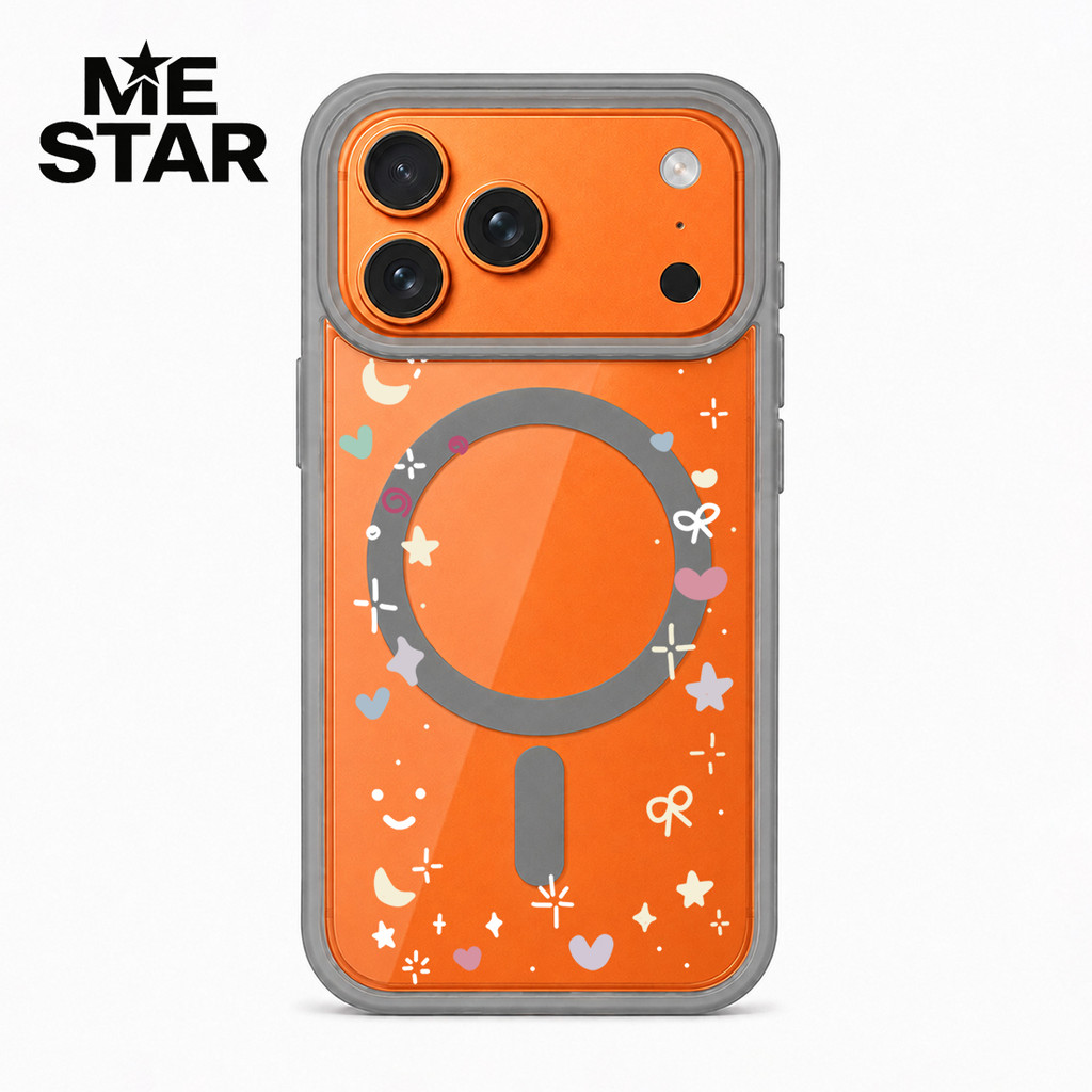 iPhone 16 Plus 15 Plus 17 14 Plus 13 Pro Max 11 Pro 12 เคสแม่เหล็กผิวแมตต์ ขอบเทา ลดรอยนิ้วมือ ลายดา