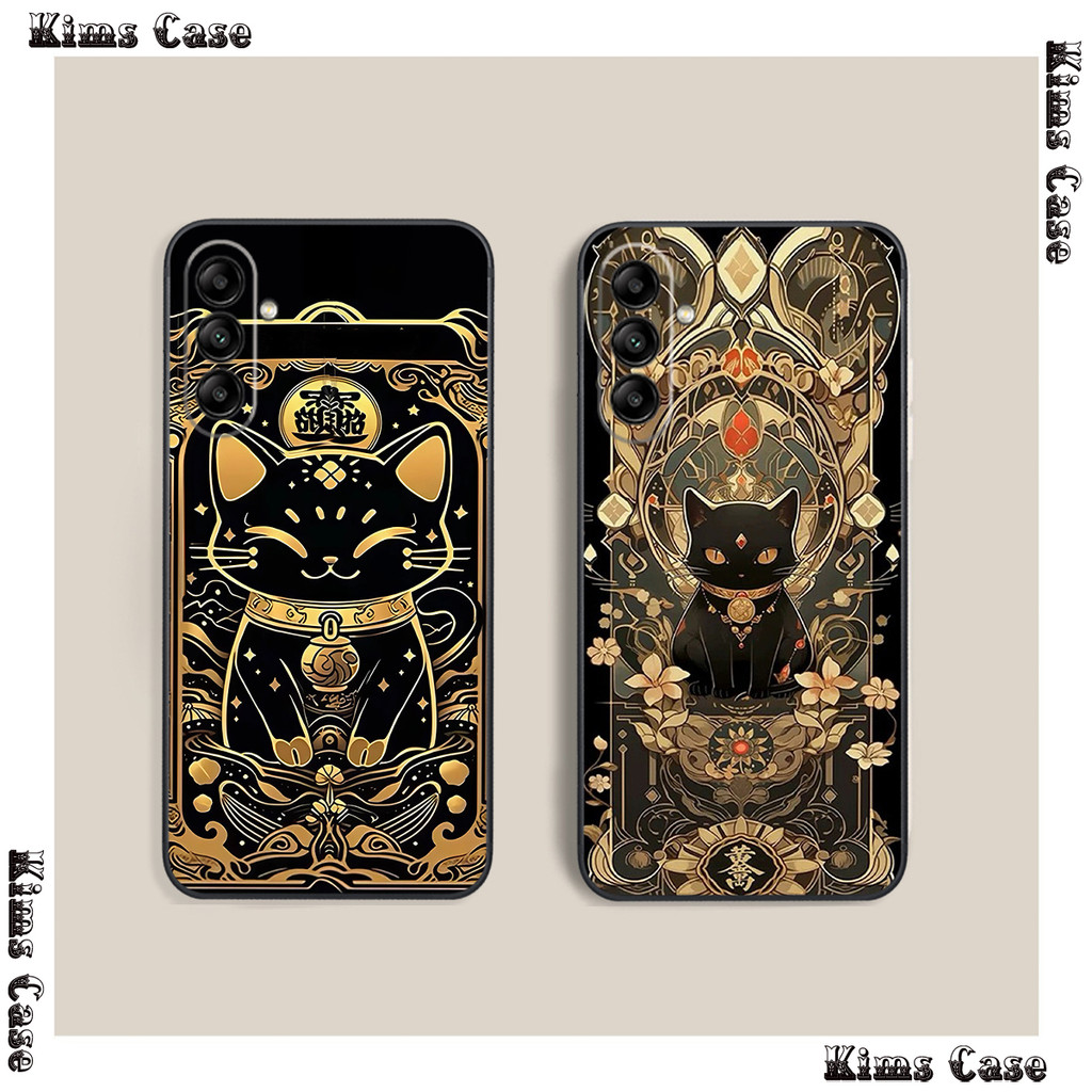 Samsung A17 5G / A27 5G / A37 5G / A57 5G เคสโมเดลแมวนําโชค ป้องกันกล้อง