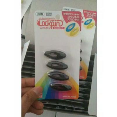 Tvkj- Piegon Lockpin Oval Premium Black Safety Pin