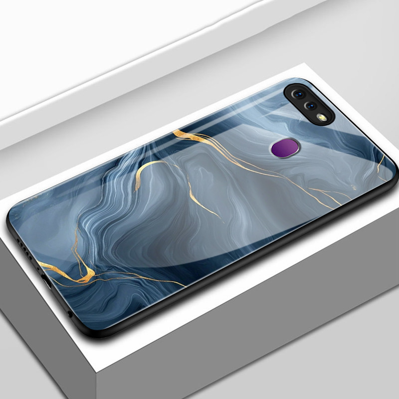 เคสสำหรับ OPPO F9 Pro F7 F5 Youth A7X Realme 2 Pro เคสโทรศัพท์แบบใหม่เปลือกแก้วกันกระแทก