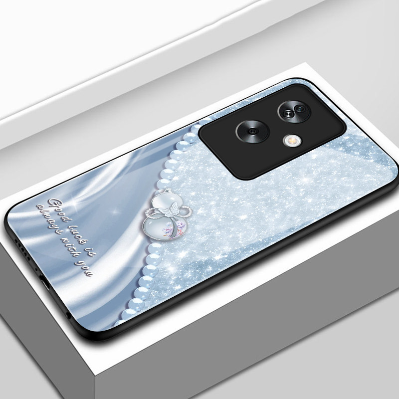 เคสสำหรับ OPPO A79 5G A2 5G เคสโทรศัพท์ฝักหรือหูรูไข่มุกเปลือกแก้วกันกระแทก