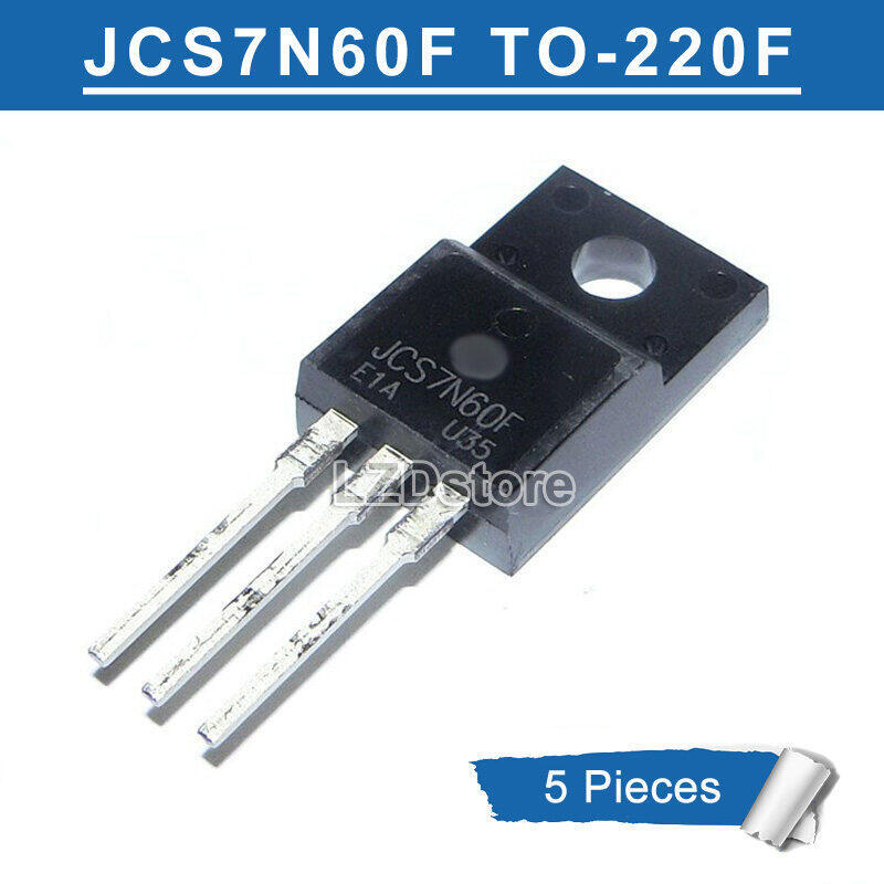 5pcs JCS7N60F TO-220F JCS7N60FA JCS7N60FB CS7N60F TO220F 7N60 7A/600V N-channel MOSFET ทรานซิสเตอร์ใ