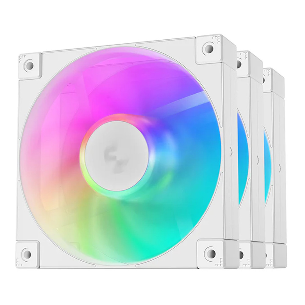 CASE FAN (พัดลมเคส) DEEPCOOL FD12 ARGB WH-3 IN 1 (WHITE) |||