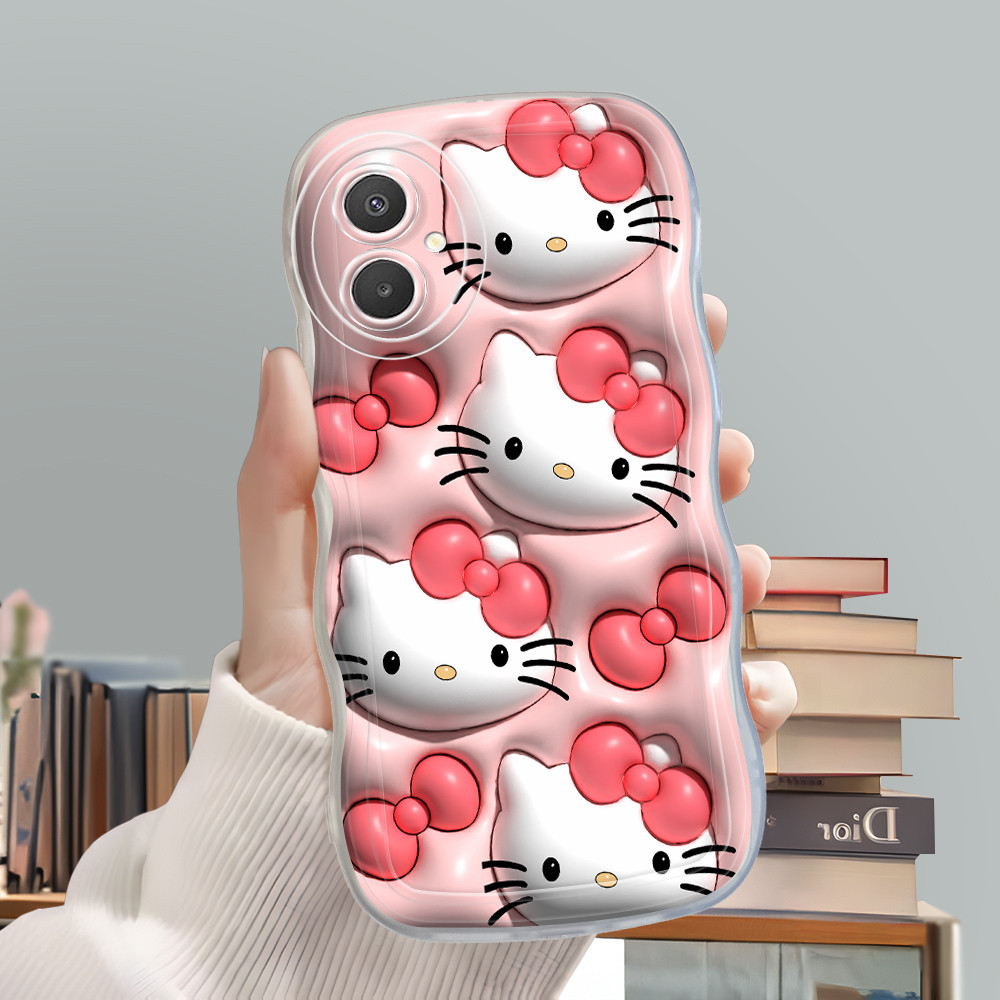 ใช้งานร่วมกับ Samsung Galaxy A06 5G สําหรับกรณี Big Wavy โทรศัพท์ Softcase นุ่ม Cassing โหมด Handpho