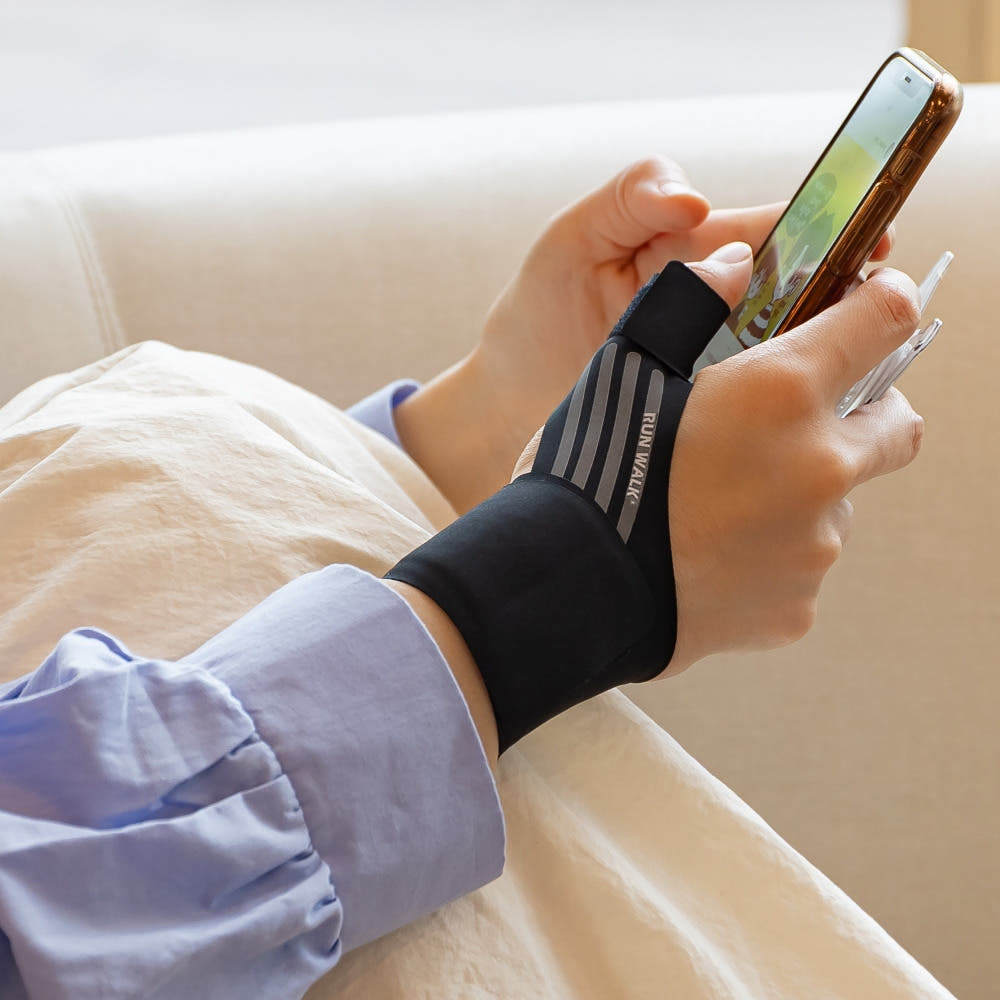 RUNWORK TFCC Thumb WRIST Support Brace - ผ้าพันข้อมือแบบบีบอัดแบบปรับได้สําหรับขวาและซ้าย สินค้าเกาห