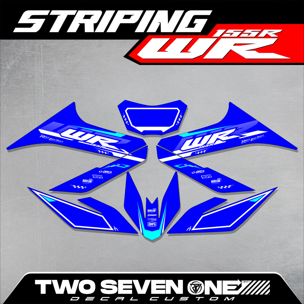 Yamaha WR 155 Striping - List of WR 155 - 03 valization sticker List