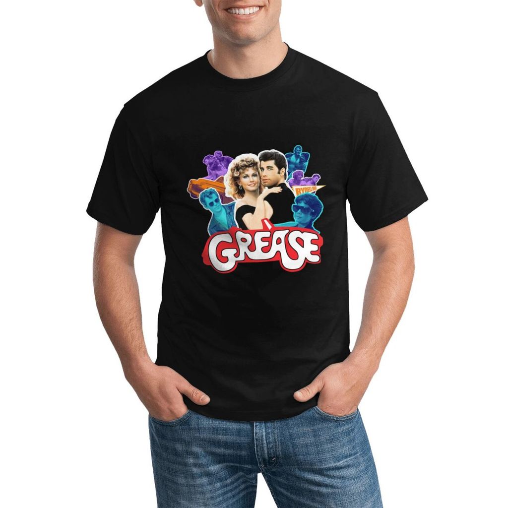 Grease Lovers Night Disco 70S Retro Movie Casual Fashion Custom Round Neck Top For All Day Wear