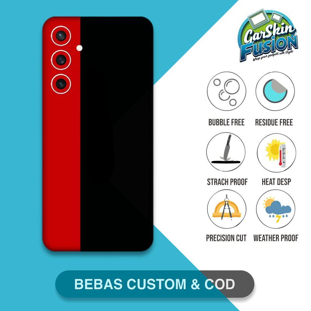 Garskin Skin Samsung S23 FE 5G Dual tone black Anti-Scratch Protector Case | By Fusion Code - 2j1