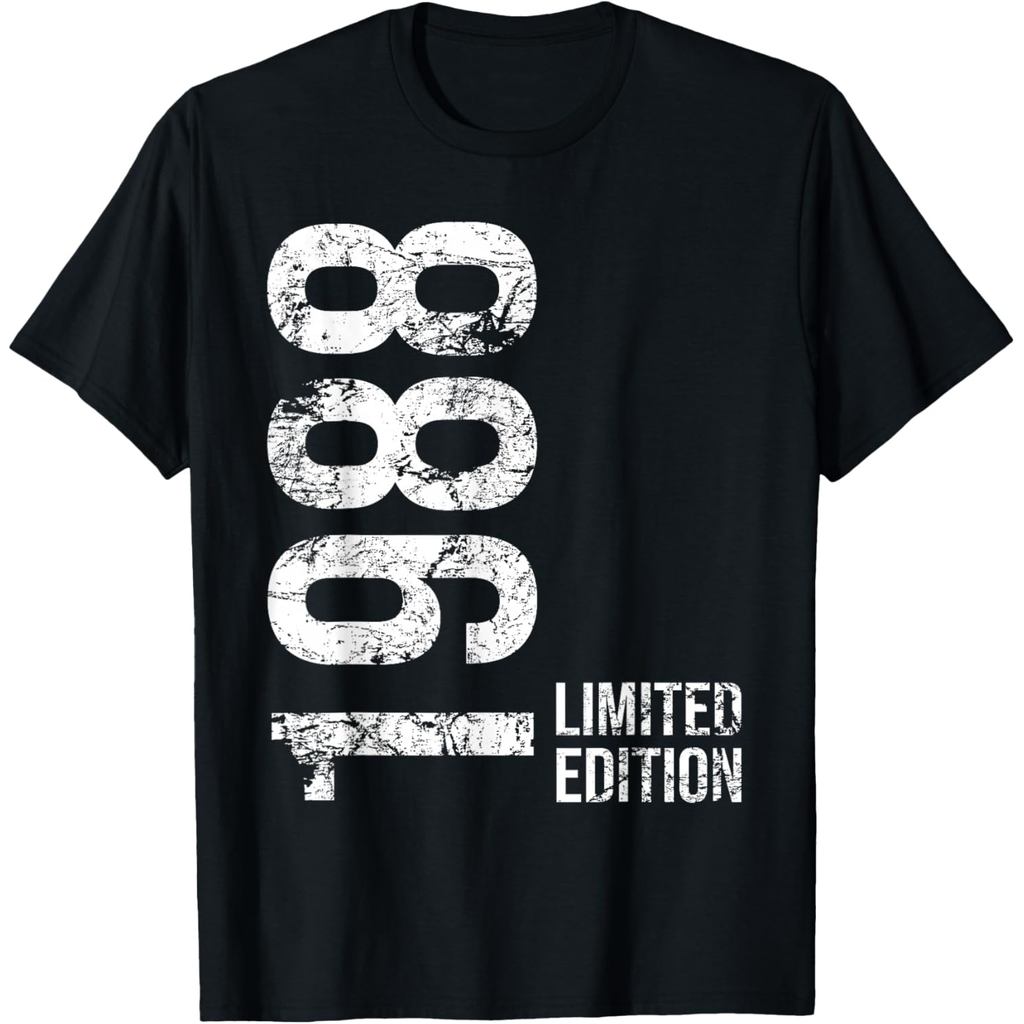 เสื้อยืดผ้าฝ้ายผู้ชาย 37th Birthday 37 Years Old Man Woman Vintage 1988 เสื้อยืดคุณภาพสูงผ้าฝ้ายแขนส