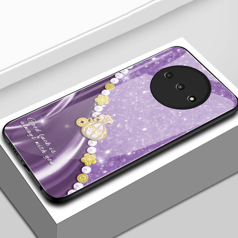 เคสสำหรับ Redmi A3 A3X POCO C61 เคสโทรศัพท์กระเป๋าเงินเปลือกแก้วกันกระแทก