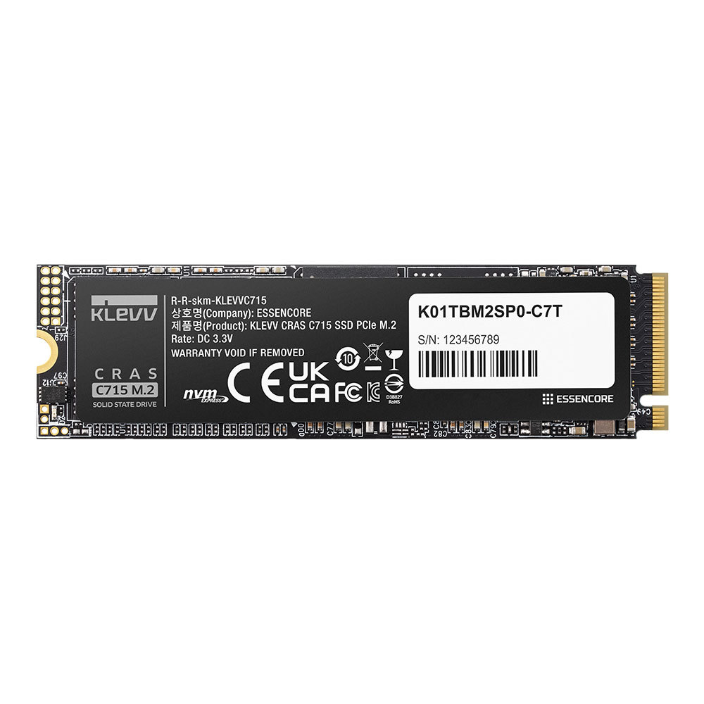 256 GB SSD (เอสเอสดี) KLEVV CRAS C715 - PCIe G3X4 NVMe M.2 2280 (K256GM2SP0-C7T) ++