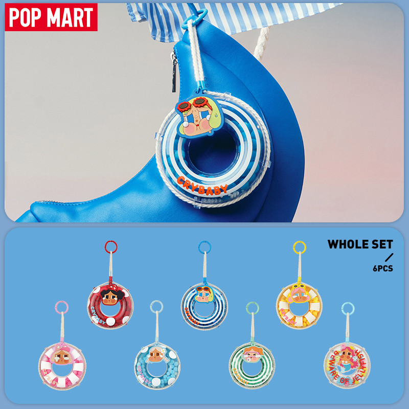 POP MART CRYBABY Vacation Mode On Series-Pendant Blind Box Action Toys Figure Birthday Gift Kid Toy（whole set）