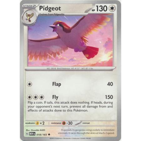 การ์ด Pokemon Pidgeot - 018/165 - Uncommon