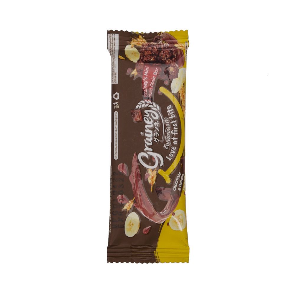 💥 เกรนเน่ย์ธัญพืชแท่งรสช็อกโกแลตบานาน่า20ก 🎐 GRAINEY MULTIGRAIN BAR CHOCO BANANA 20 G ✅ ซีเรียล   🎨 