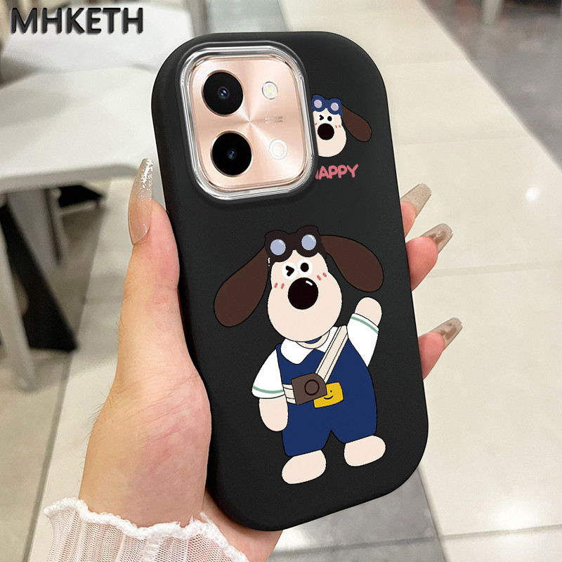 MHKETH เคสสำหรับ VIVO Y28 2028 4G เคสโทรศัพท์ป้องกันการกระแทกขั้นสูงสำหรับสุนัขการ์ตูน
