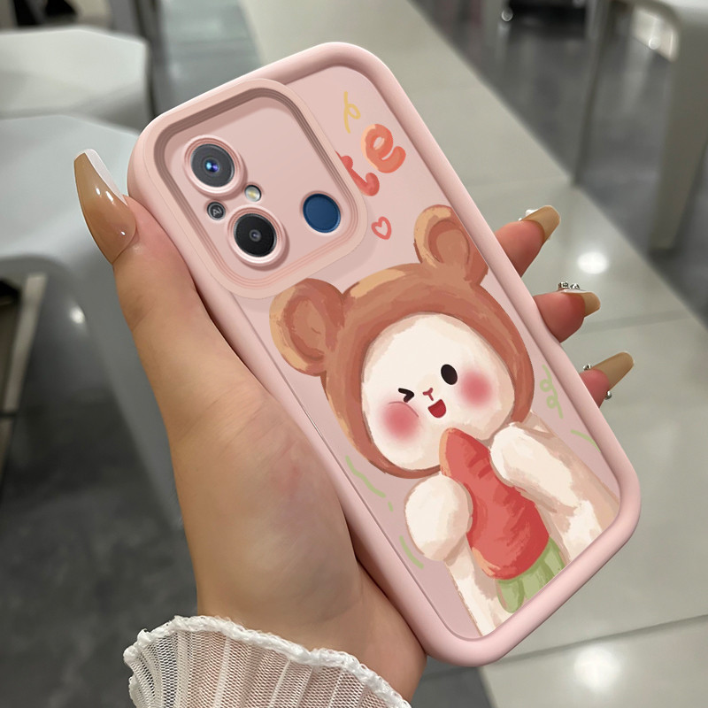เคสสำหรับ Xiaomi Redmi 12C 11A POCO C55 เคสโทรศัพท์แมวสามสีซิลิโคนกันกระแทก