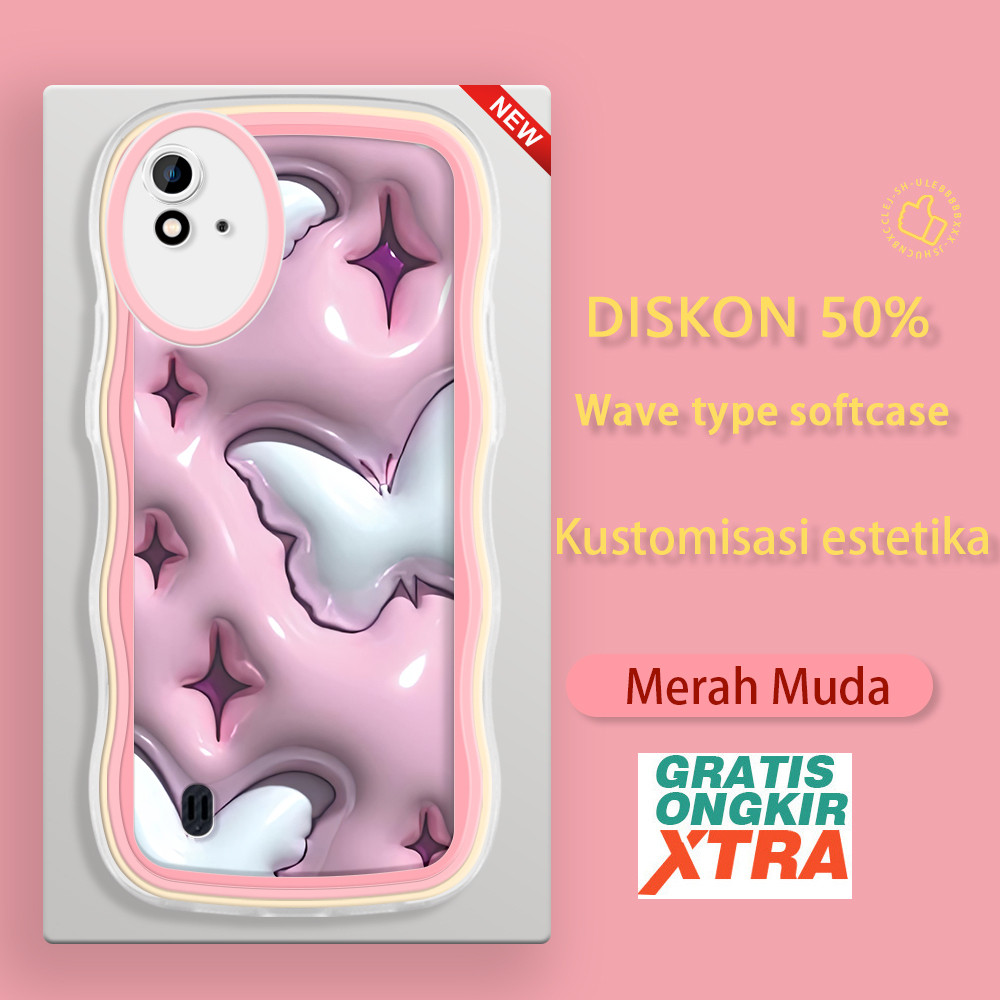 ปลอก HP Realme 2 Pro Narzo 20 30 30A 20A 50 Pro 50i 50A Prime Q5 Shining bowknot 3D Soft Case สบายอิ