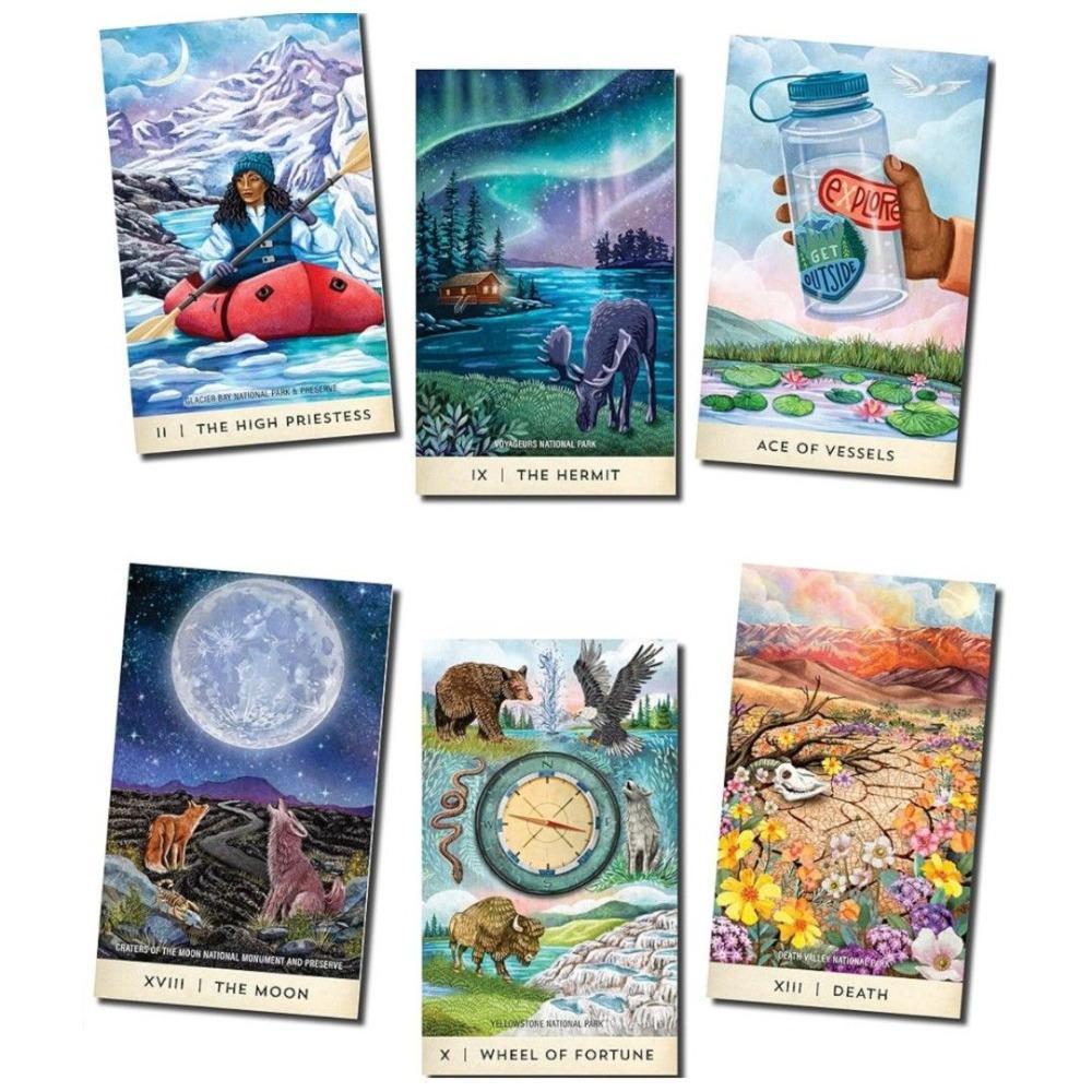 Tarot for The Great Outdoors 12x7cm Paper Manual Card Games 78-Card Deck Centered on Favorite Places
