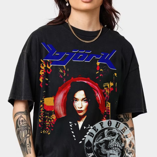 Bjork Rap Tee, Mens-Women Hip Hop Music Bjork Rap Tee, Bjork d Tshirt, XS-3XL