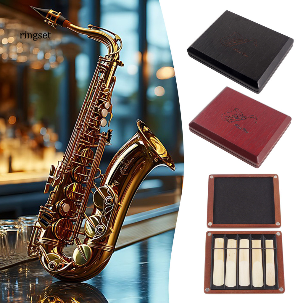 RIN- Clarinet Reed Case 10 ช่องแซ็กโซโฟน Clarinet ผู้ถือกล่อง ic ปิดสําหรับ Alto Tenor Soprano แซ็กโ