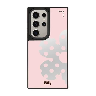 CaseClub เคสคลับ เคสกระจก เคสซัมซุง ลาย Rally Blush Bloom ดอกไม้ลายจุด สำหรับ Galaxy S26 Ultra / S26 /S25 Ultra / S25