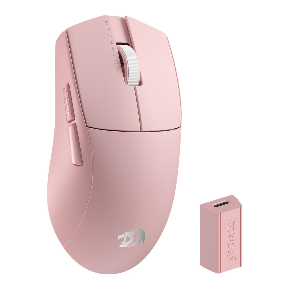 WIRELESS MOUSE (เมาส์ไร้สาย) REDRAGON K1ING M916 PRO (4K Hz) (PINK) |||