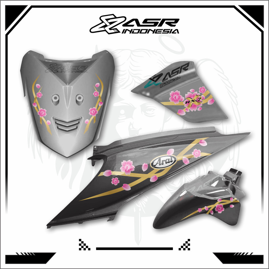 HONDA BEAT CARBON 2012 MOTORCYCLE STRIPING ARAI SAKURA TRANSPARENT