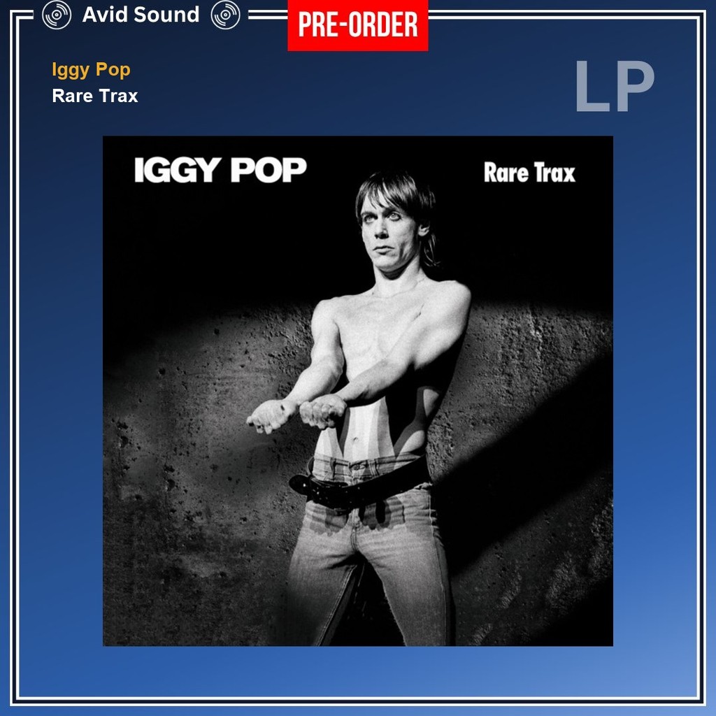 Pre-Order แผ่นเสียง Iggy Pop Rare Trax ใหม่ ซีล Iggy Pop Vinyl LP