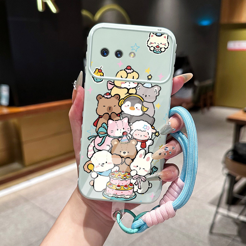 GUNGAN Casing Hp สําหรับ OPPO A5 A3s A12E Reaper C1 Realme 2 Case Casing small dog และ penguin patte