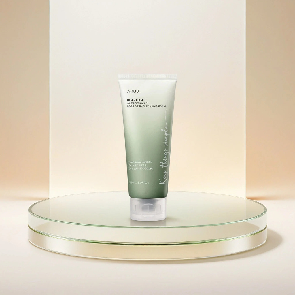 โฟมล้างหน้ารูขุมขน Anua Heartleaf พร้อม Quercetin Deep Clean Sebum โดยไม่ต้องลอกความชื้น