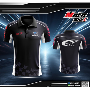 เสื้อยืดคอกลม Subaru STI ทำจากไมโครไฟเบอร์