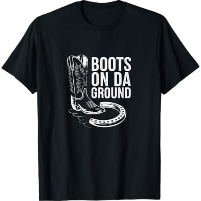 Boots On Da Ground Cowlinedance Western เสื้อยืด