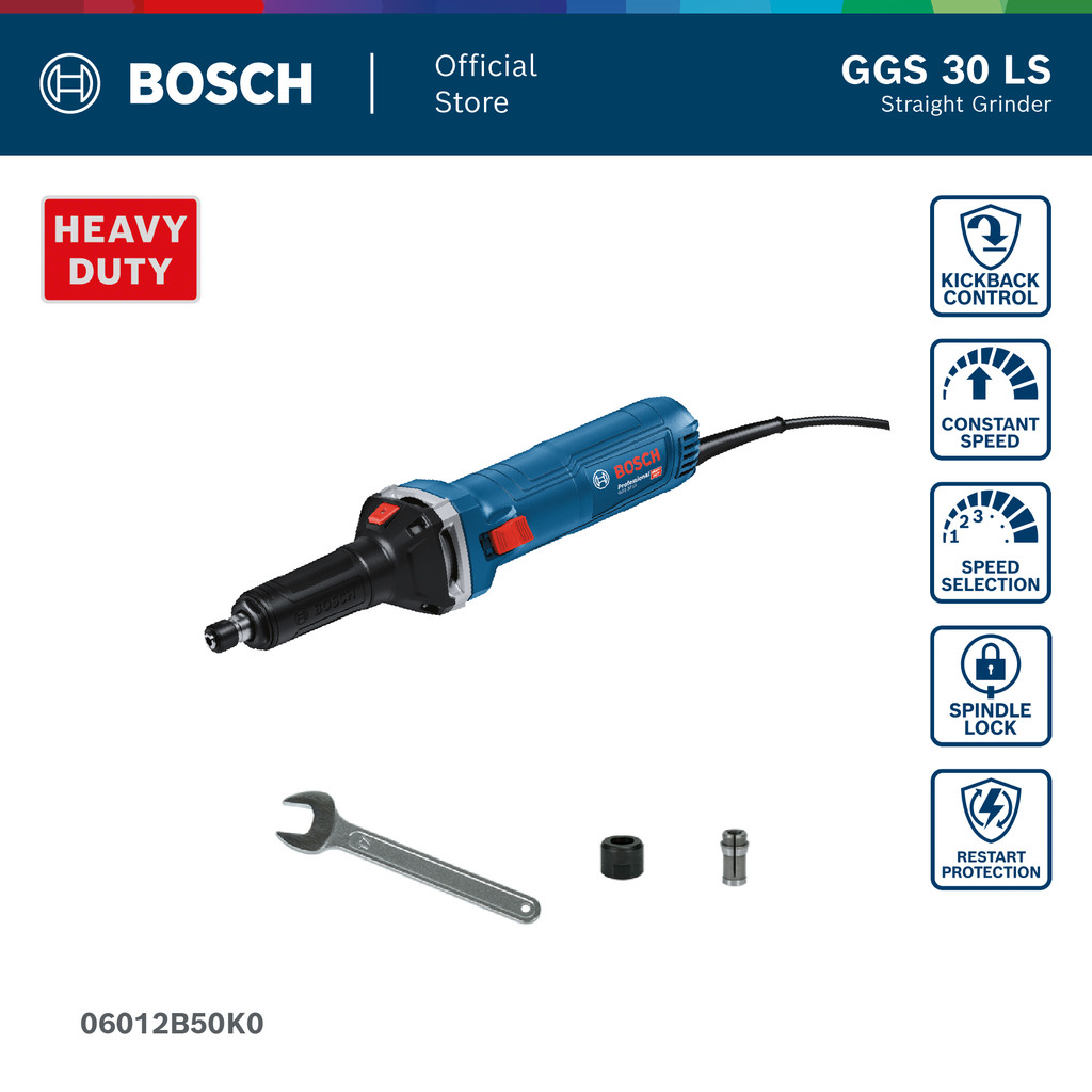 BOSCH GGS 30 LS Professional เครื่องเจียรคอตรง 750W (รหัส 06012B50K0)